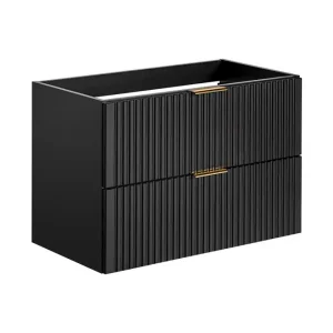 Speciale Aanbieding Comad Adele Black FSC onderkast met ribbelfront 80cm zwart mat