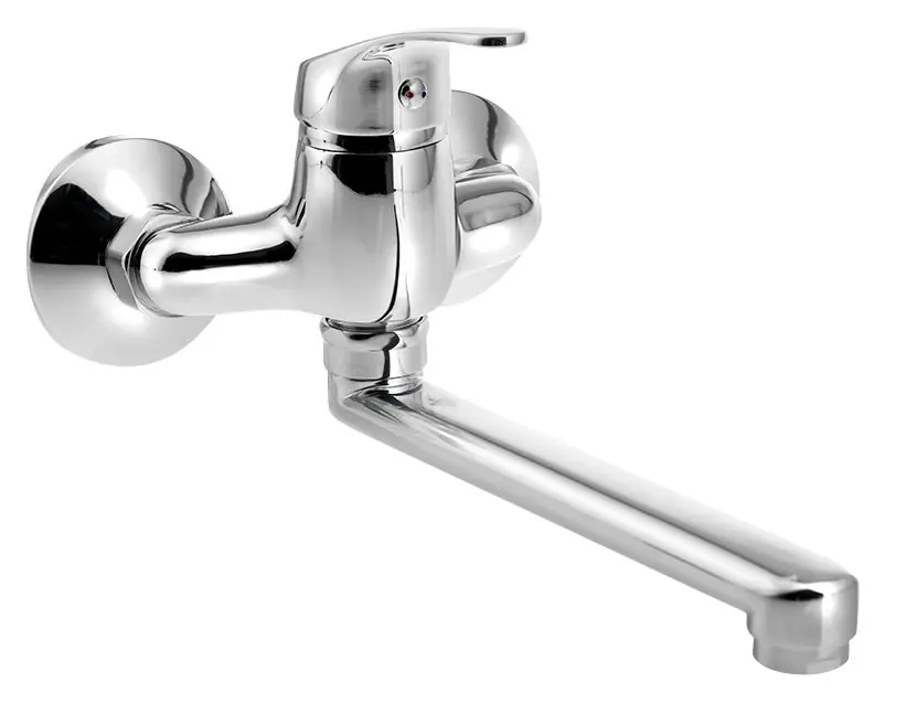 Aqualine 35 wastafelkraan met rechte uitloop 22cm hartafstand 10cm chroom Betaalbaar