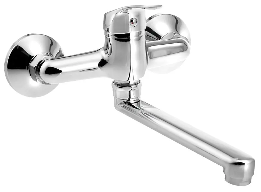 Weekendaanbieding Aqualine 35 wastafelkraan met rechte uitloop 22cm hartafstand 15cm chroom