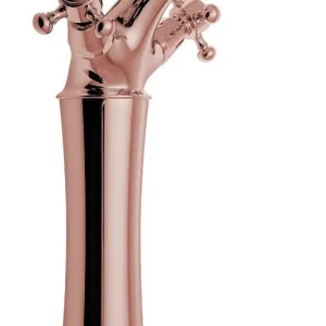 Groothandel Sapho Antea 1-gats wastafelkraan verhoogd 25cm met pop-up waste rosé goud