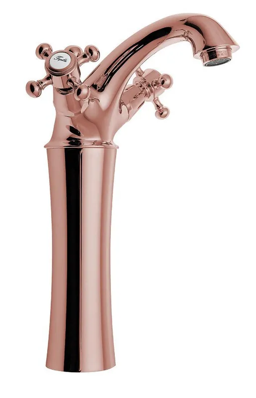 Groothandel Sapho Antea 1-gats wastafelkraan verhoogd 25cm met pop-up waste rosé goud