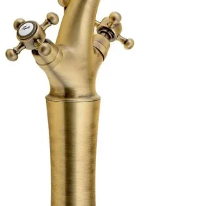 Sapho Antea 1-gats wastafelkraan verhoogd 30cm met pop-up waste brons Topkwaliteit