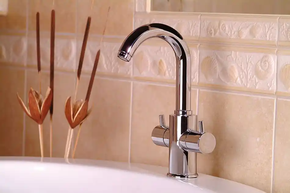 In De Mode Sapho Airtech 1-gats wastafelkraan met draaibare uitloop chroom