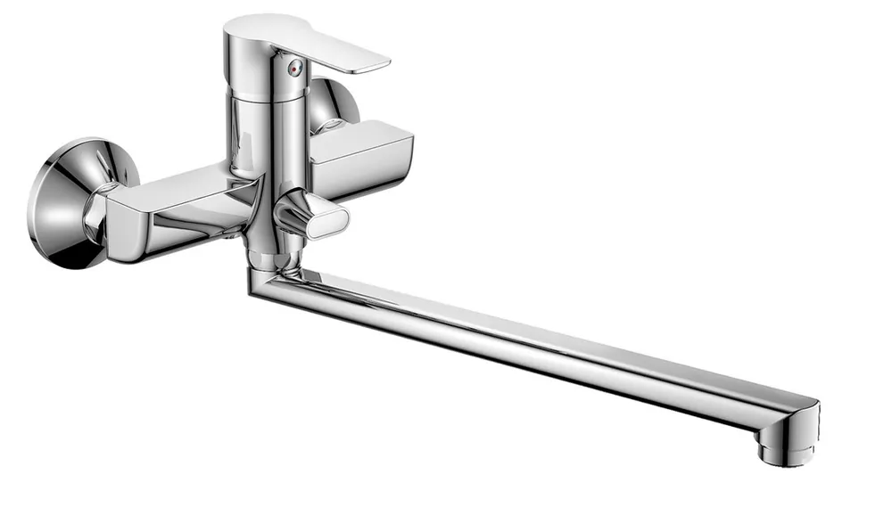 Aanbieding Bruckner Baron wastafelkraan met draaibare uitloop en 15cm hartafstand chroom