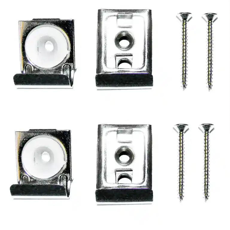 Plieger metalen spiegelklemmen 4 stuks chroom Favoriet