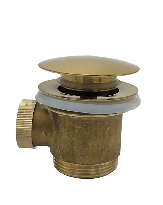 Mueller Gold losse clickwaste voor vrijstaand bad geborsteld messing Professioneel