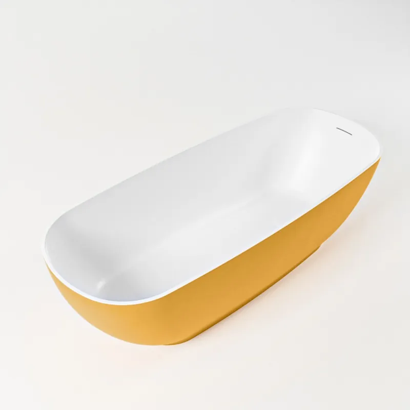 Nieuwe Collectie Mondiaz Rock vrijstaand bad 170x70cm kleur ocher/talc