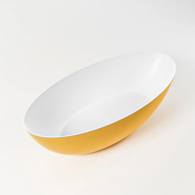 Direct Beschikbaar Mondiaz Float vrijstaand bad 170x80cm kleur ocher/talc
