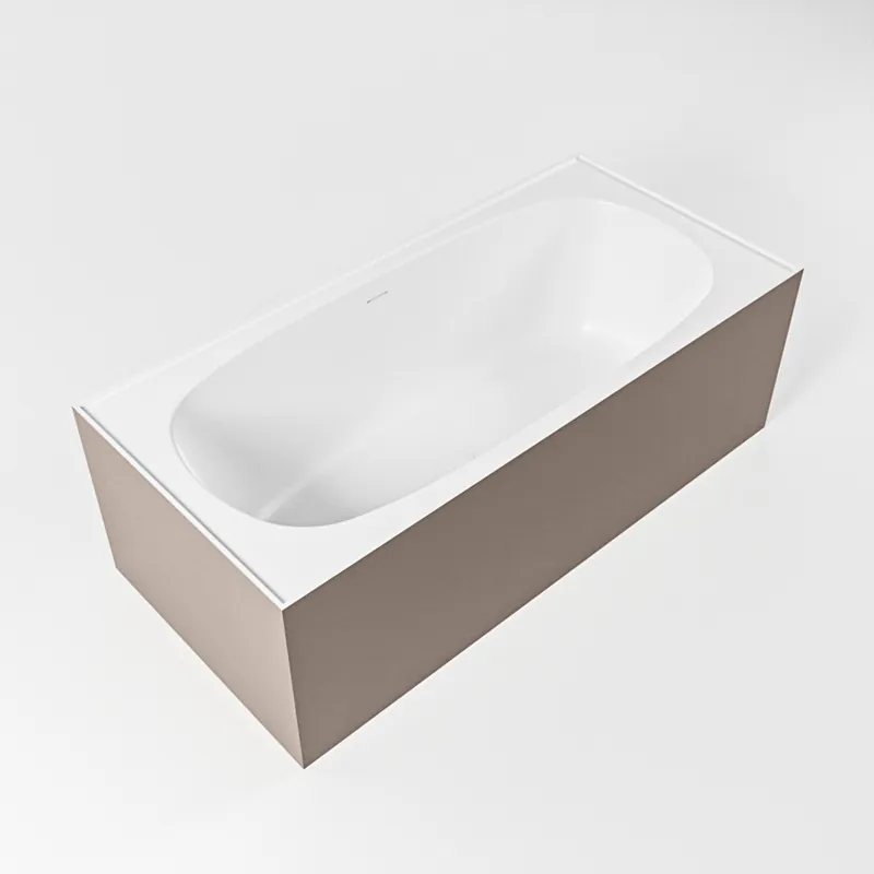 Beperkte Voorraad Mondiaz Freeze vrijstaand bad 180x85cm kleur smoke/talc