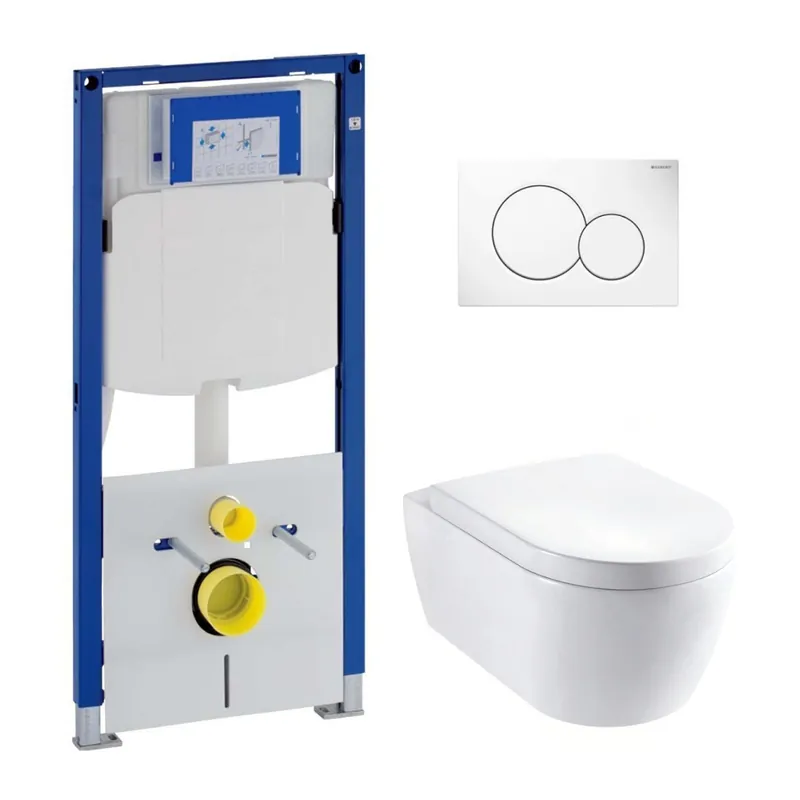 Populair Geberit UP320 toiletset met Lambini Sub Compact randloos toilet en softclose zitting