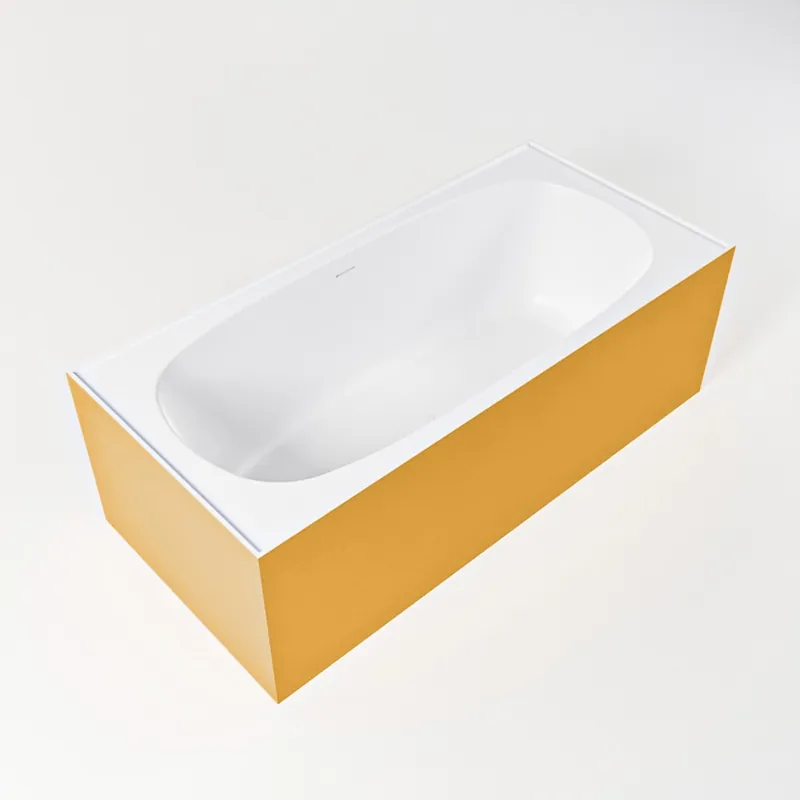 Rechtstreeks Van De Fabrikant Mondiaz Freeze vrijstaand bad 180x85cm kleur ocher/talc