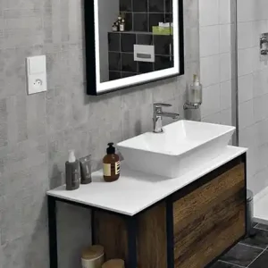 Budget Sapho Skara badmeubel met Solid Surface wastafelblad 80cm eiken collingwood