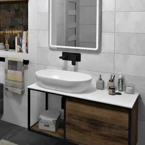 Shop Nu Sapho Skara badmeubel met Solid Surface wastafelblad 100cm eiken collingwood