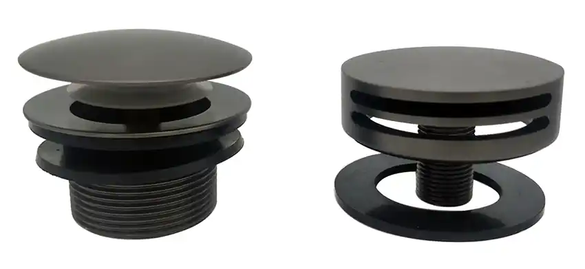 Speciale Aanbieding Mueller Moon vaste knop/plug badoverloopcombinatie met vulfunctie verouderd ijzer