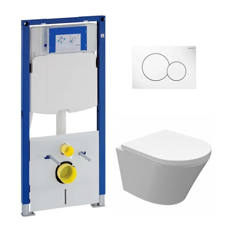 Geberit UP320 toiletset met Mueller Afesta randloos toilet en softclose zitting Lage Prijs