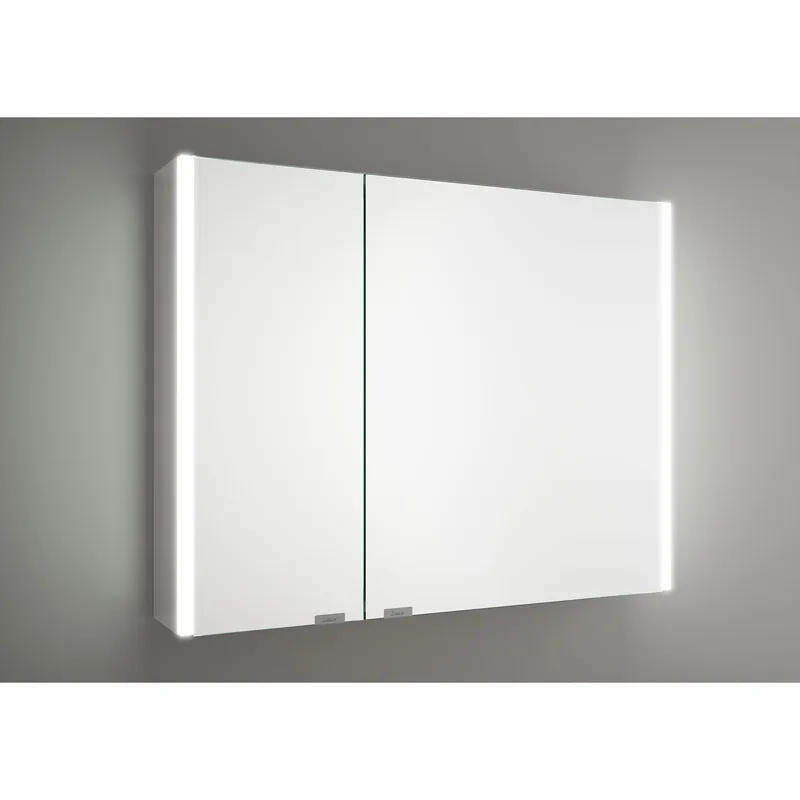 Weekendaanbieding Muebles Ally spiegelkast met verlichting zijkant 83x65cm wit