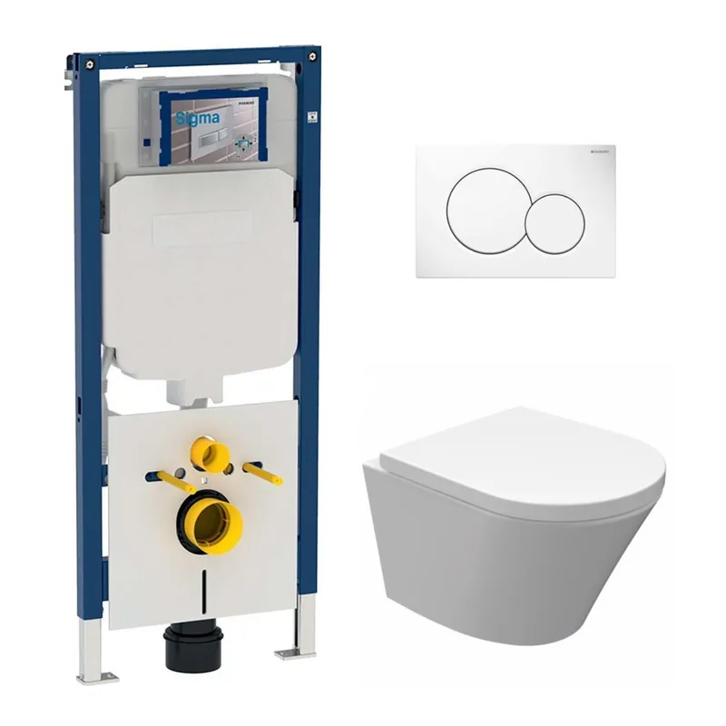 Geberit UP720 toiletset met Mueller Afesta Junior randloos toilet en softclose zitting Beperkt Aanbod