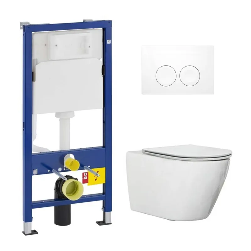 Hete Deal Geberit UP100 toiletset met Saniclear Jama randloos toilet en softclose zitting