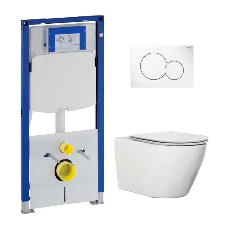 Geberit UP320 toiletset met Saniclear Jama randloos toilet en softclose zitting Premium