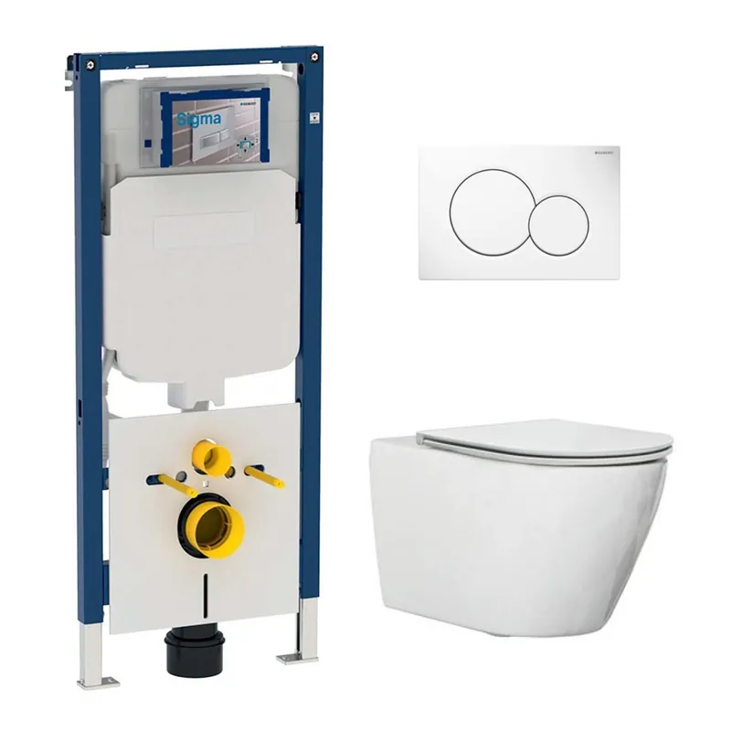 Op = Op Geberit UP720 toiletset met Saniclear Jama randloos toilet en softclose zitting