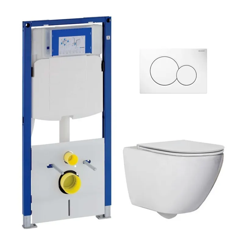 Nieuw Model Geberit UP320 toiletset met Saniclear Jama Compact randloos toilet en softclose zitting
