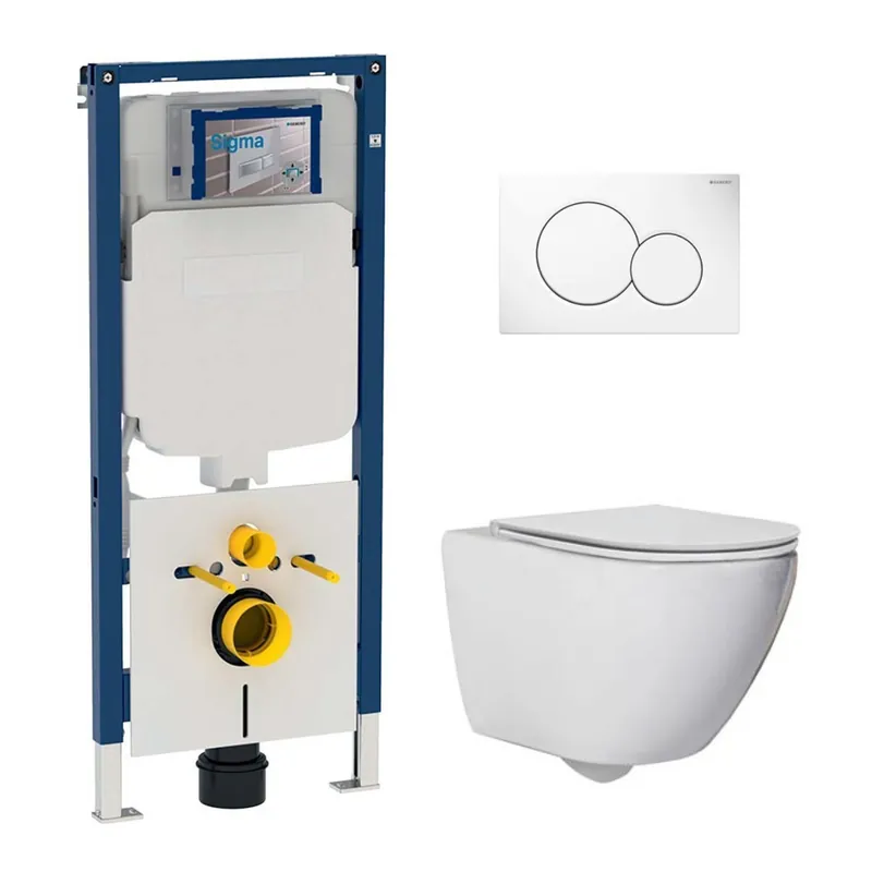 Rechtstreeks Van De Fabrikant Geberit UP720 toiletset met Saniclear Jama Compact randloos toilet en softclose zitting