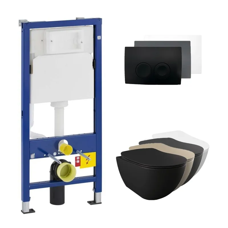 Geberit UP100 toiletset met Sanigoods Alpha randloos toilet naar keuze en softclose zitting Snelle Levering