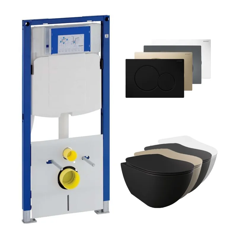 Betaalbaar Geberit UP320 toiletset met Sanigoods Alpha randloos toilet met sproeier naar keuze en softclose zitting