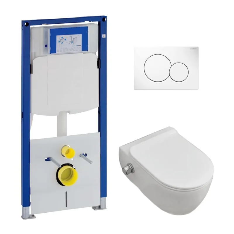 Dagaanbieding Geberit UP320 toiletset met Lambini Sub randloos toilet met bidetsproeier en softclose zitting