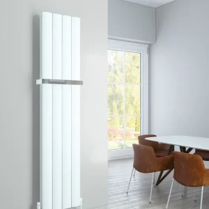 Eastbrook Guardia handdoekbeugel verticale radiator 47cm chroom Hoge Kwaliteit
