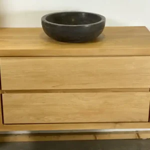 Nu Kopen B-Stone Wood eiken badkamermeubel 100cm met 2 softclose lades