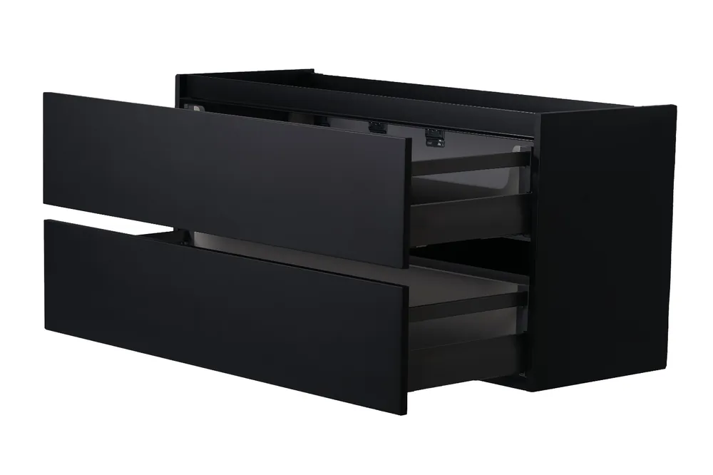 Limited Edition Mueller City onderkast 120cm met 2 uitsparingen mat zwart
