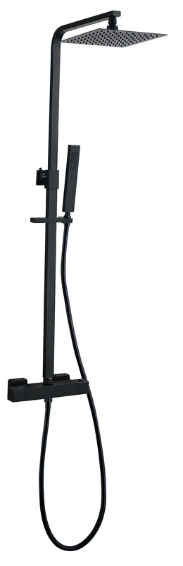 Budget Mueller Straw regendouche opbouw met staaf handdouche mat zwart