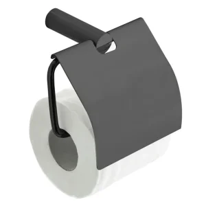 Exclusief Mueller Ferro toiletrolhouder met klep verouderd ijzer