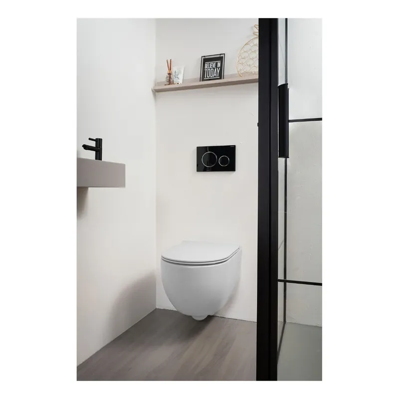 Exclusief Xenz Gio randloos toilet 52cm met vortexspoeling en zitting wit glans