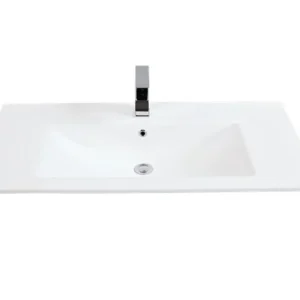 Sanicare Q6-Q7 keramische wastafel 100x45cm wit Wereldwijde Verzending