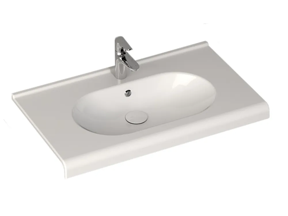 Veilige Betaling Sanicare Q9 keramische wastafel 80x47cm wit