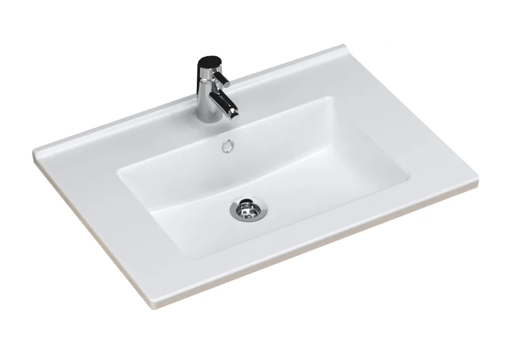 Sanicare Q10 keramische wastafel 65x45cm wit Hoge Kwaliteit