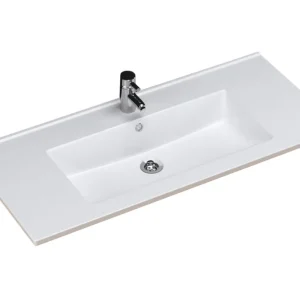 Sanicare Q10 keramische wastafel 100x45cm wit Hete Deal
