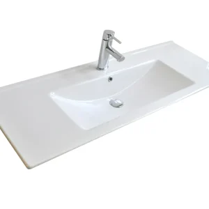 Sanicare Q15 keramische wastafel 120x45cm wit Origineel