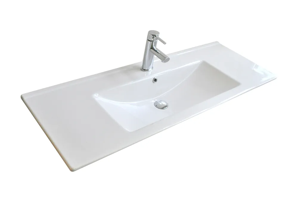 Sanicare Q15 keramische wastafel 120x45cm wit Origineel