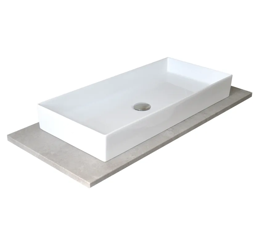 Premium Sanicare Q16 keramische wastafel 75.5x35cm wit