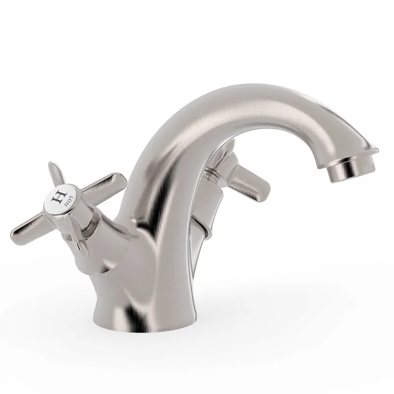 Tres Clasic wastafelkraan met twee grepen geborsteld staal Snelle Levering