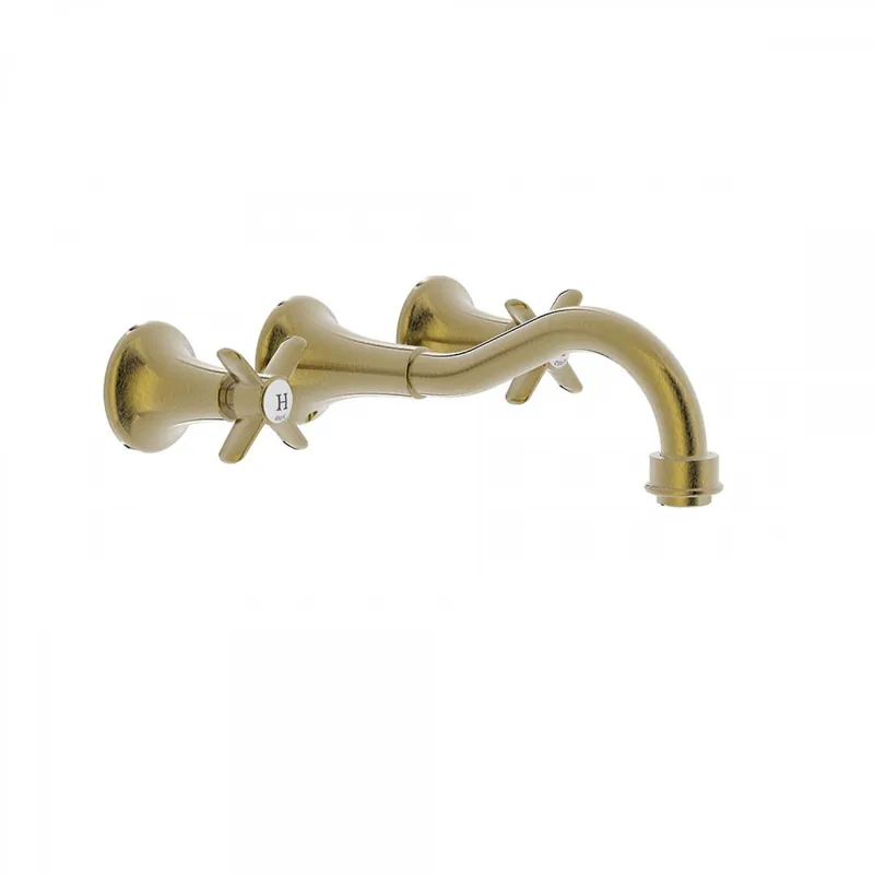 Tres Clasic inbouw wastafelkraan 21cm verouderd messing Exclusieve Aanbieding
