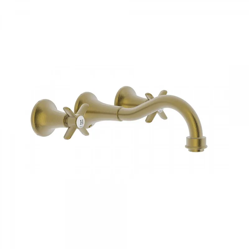Gereduceerde Prijs Tres Clasic inbouw wastafelkraan 21cm mat verouderd messing