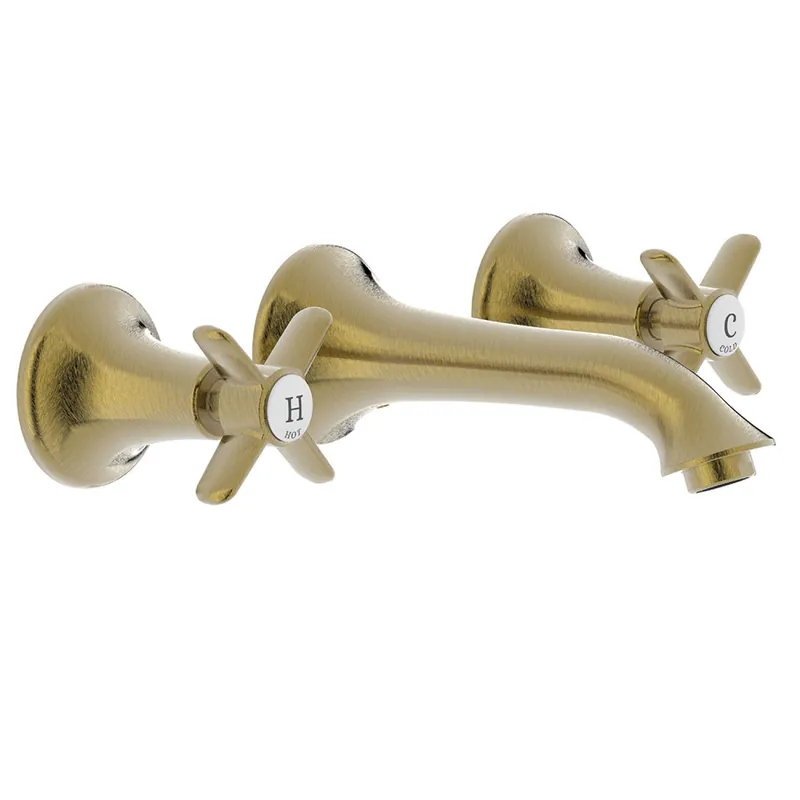 Flitsaanbieding Tres Clasic inbouw wastafelkraan 15cm verouderd messing