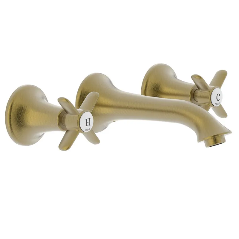 Tres Clasic inbouw wastafelkraan 15cm mat verouderd messing Lage Prijs