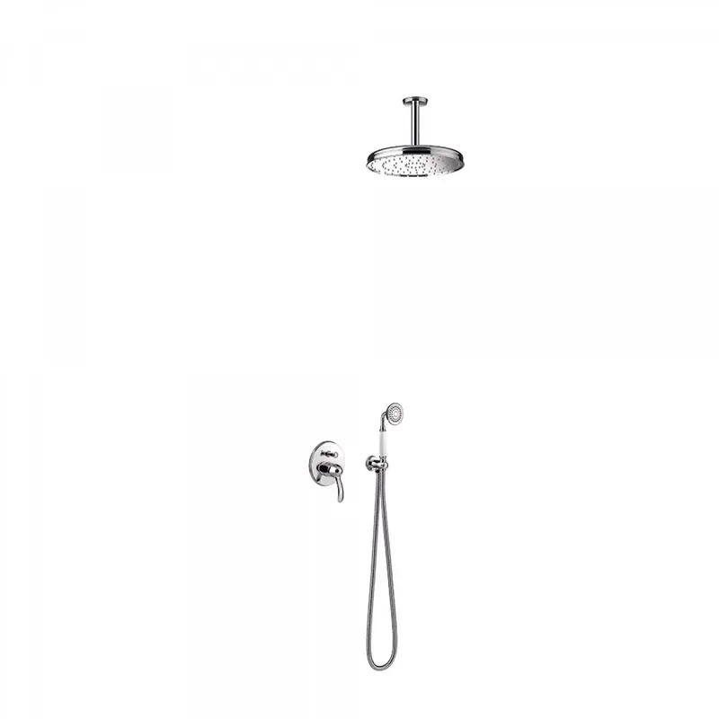 Tres Clasic inbouw regendouche 31cm met handdouche plafondmontage chroom Op = Op