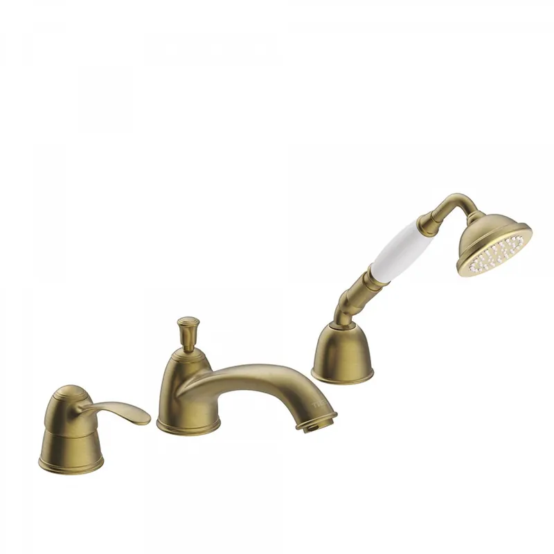 Exclusieve Aanbieding Tres Clasic 3-gats badrand mengkraan mat verouderd messing