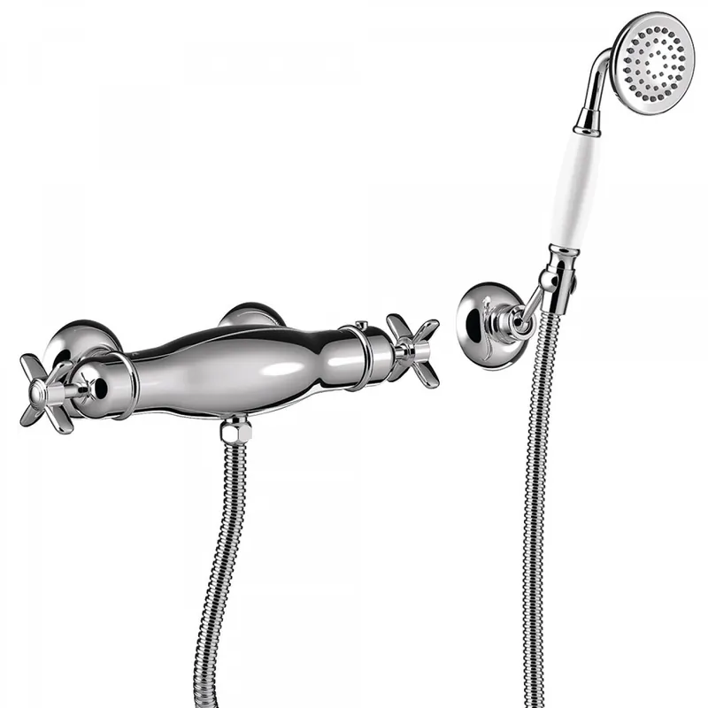 Tres Clasic thermostatische douchekraan met handdouche chroom In De Mode